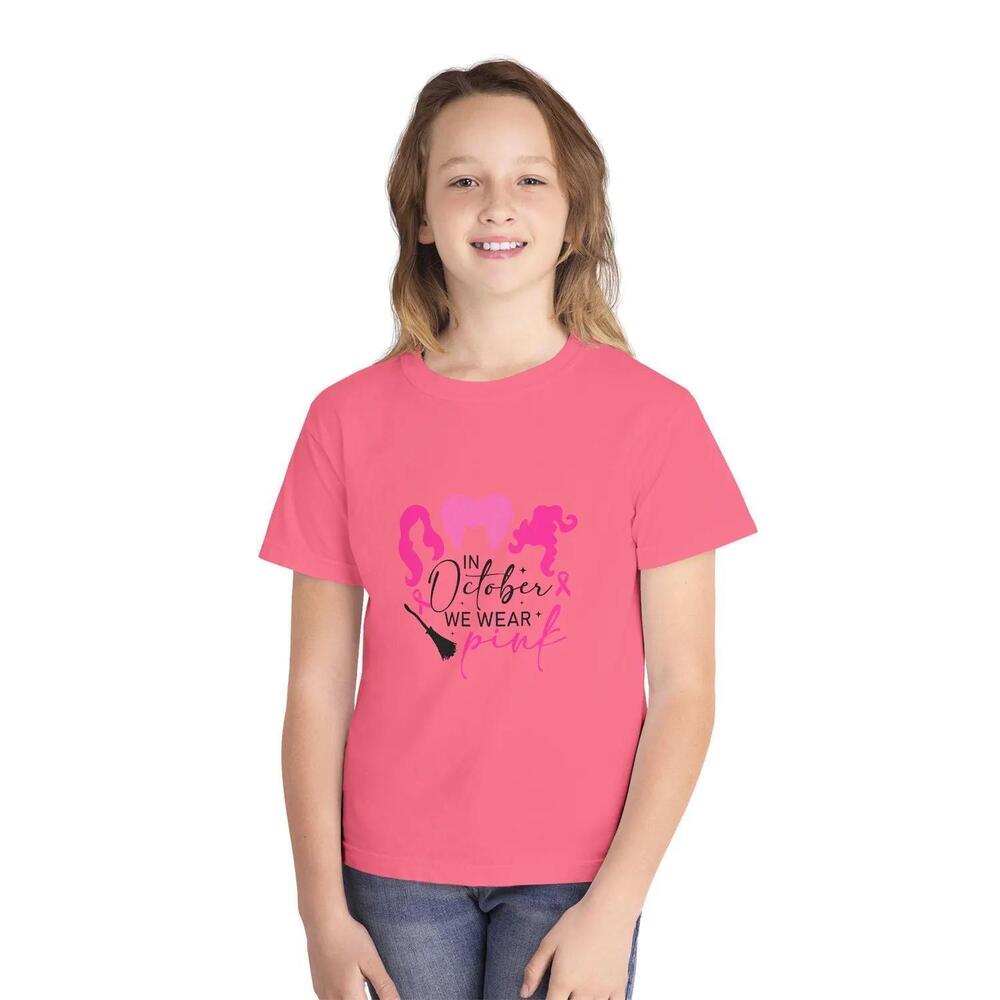 Witches In October We Wear Youth Tee Halloween  Awareness